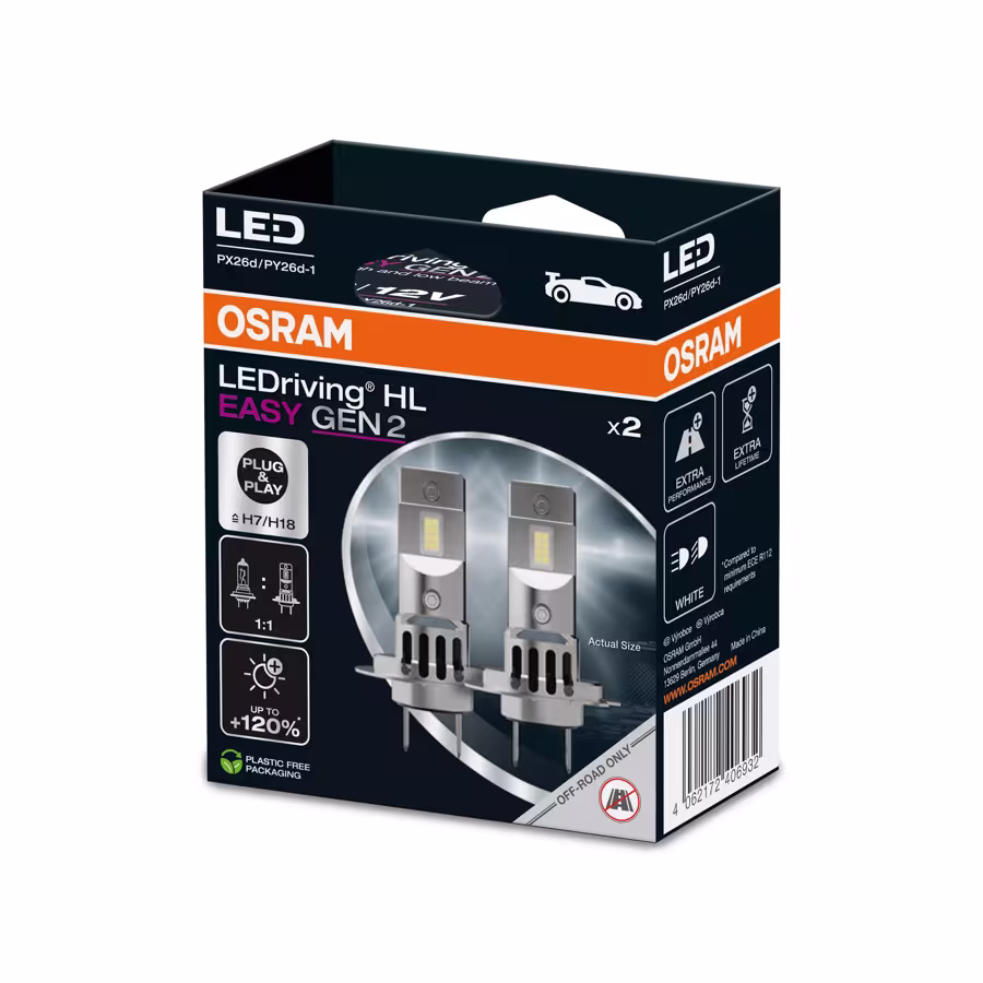 OSRAM LEDriving HL EASY GEN 2 H7/H18 6000K White 2St.