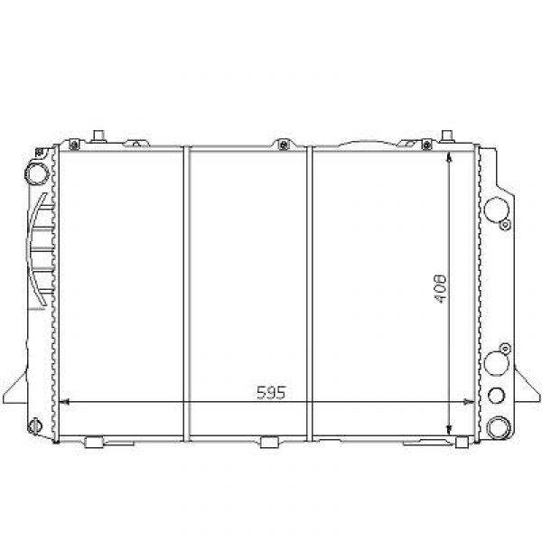 Radiator AUDI 80/90. 91->> 595x408 2.6/2.8 +/-AC