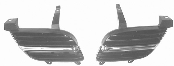 Grill rechts ALMERA N16 00-07/02 ZWART/Chroom