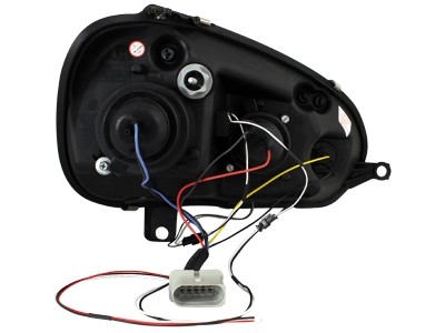 Koplampen VW Golf V Devil Eyes DRL look met ELR zwart