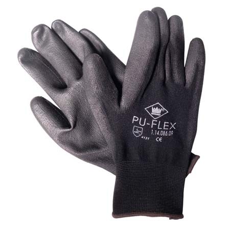 Handschoenen Pu-Flex zwart maat 11 (XXL)