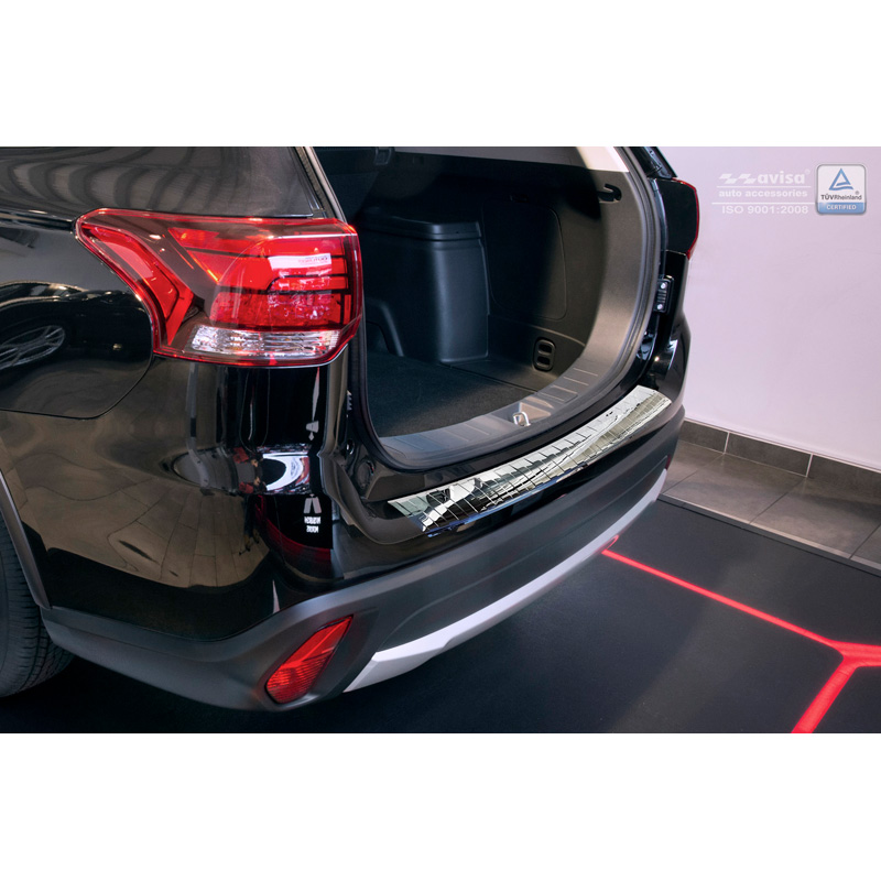 Chroom RVS Achterbumperprotector  Mitsubishi Outlander III 2015- 'Ribs'