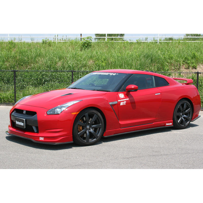Chargespeed Sideskirts  Nissan GT-R R35 BottomLine (FRP Zwart)