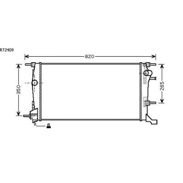 Radiator MEGANE III 08->> 650x385x27 2.0 -16V1.9/2.0 DCI +/-AC