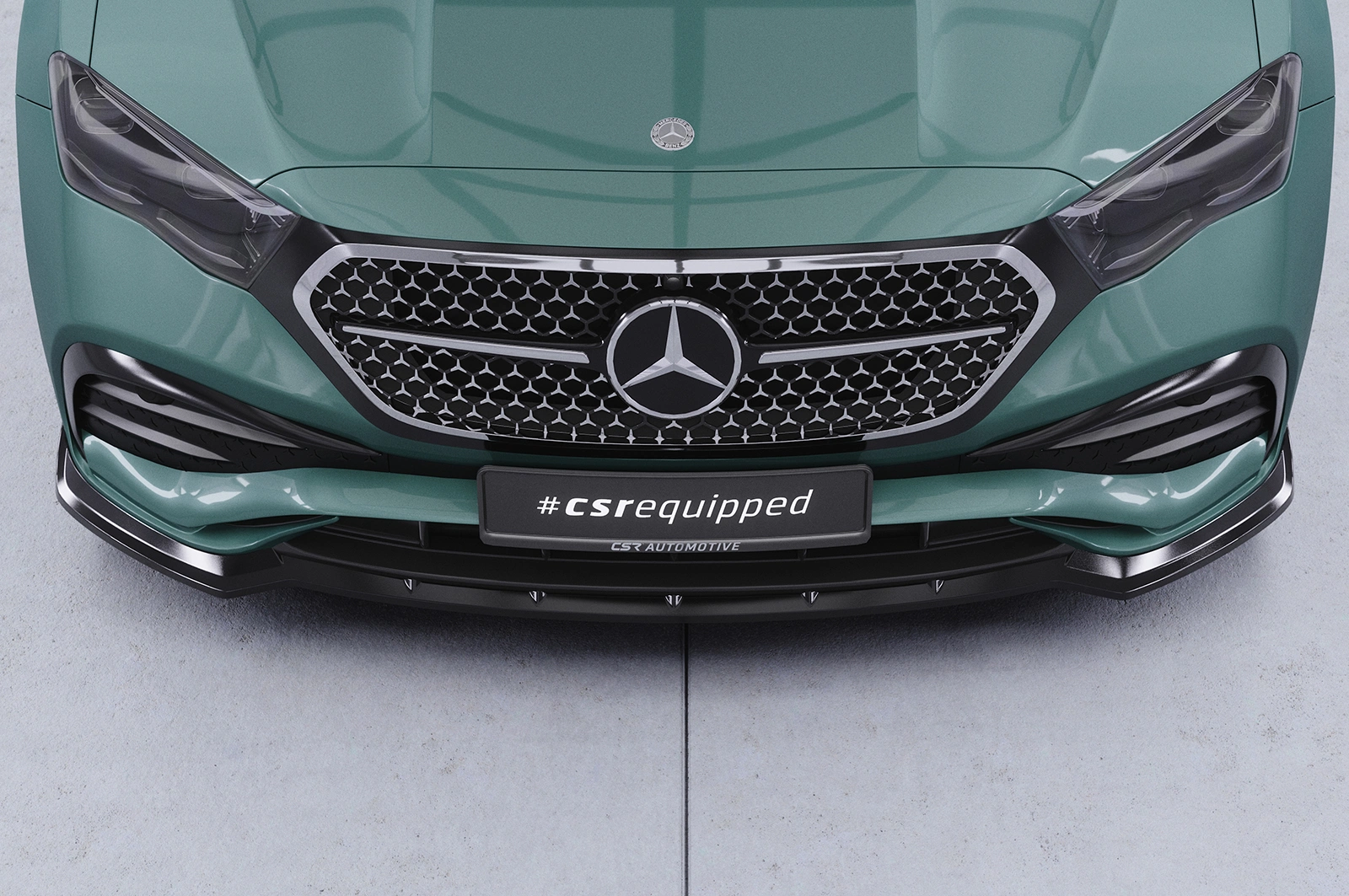 Voorspoiler Mercedes-Benz E-Klasse W214 / S214 Glans Zwart – CSR Automotive 
