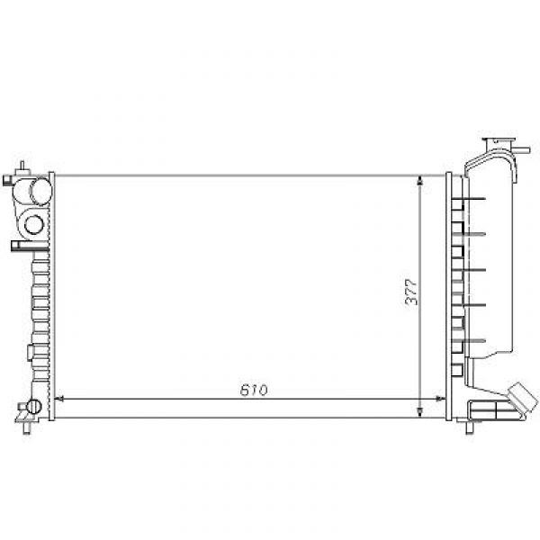 Radiator XSARA/ZX/306 97-98 610x377 1.1/1.4/1.6/1.8 16V