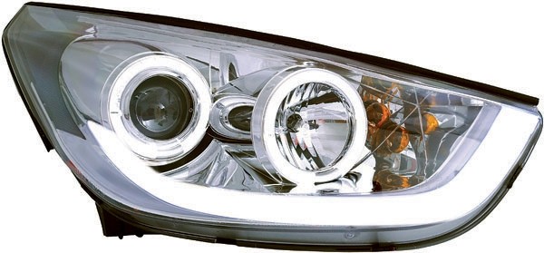 Koplampen Hyundai iX35 10->> HELDERGLAS/Chroom