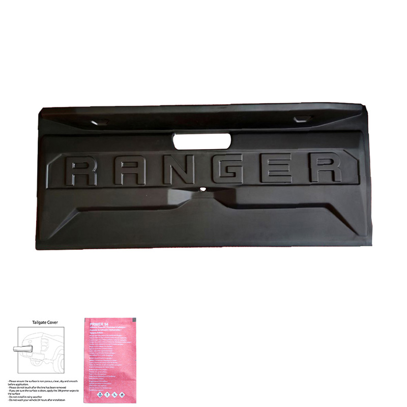Achterklepcover  Ford Ranger T6/T7/T8 2012-2022 - Versie 2 - Matzwart
