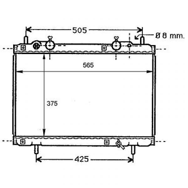 Radiator BRAVO/BRAVA 95-99 375x565 1.9 DTD +AC