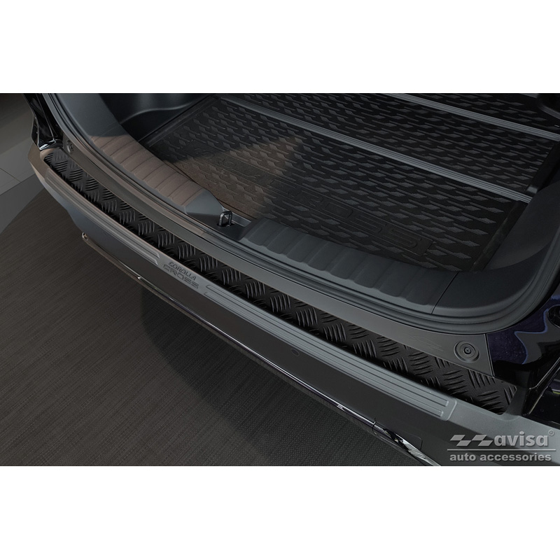 Matzwart Aluminium Achterbumperprotector  Toyota Corolla Cross 2022- 'Riffled Plate'