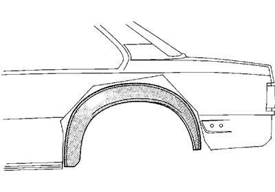 spatbordrand, binnen, rechts Opel Vectra B, 1995-2002
