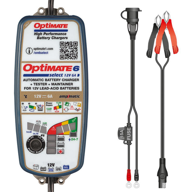 OptiMate 6 Select 12V/6.0A 9-staps Acculader / tester / onderhouder