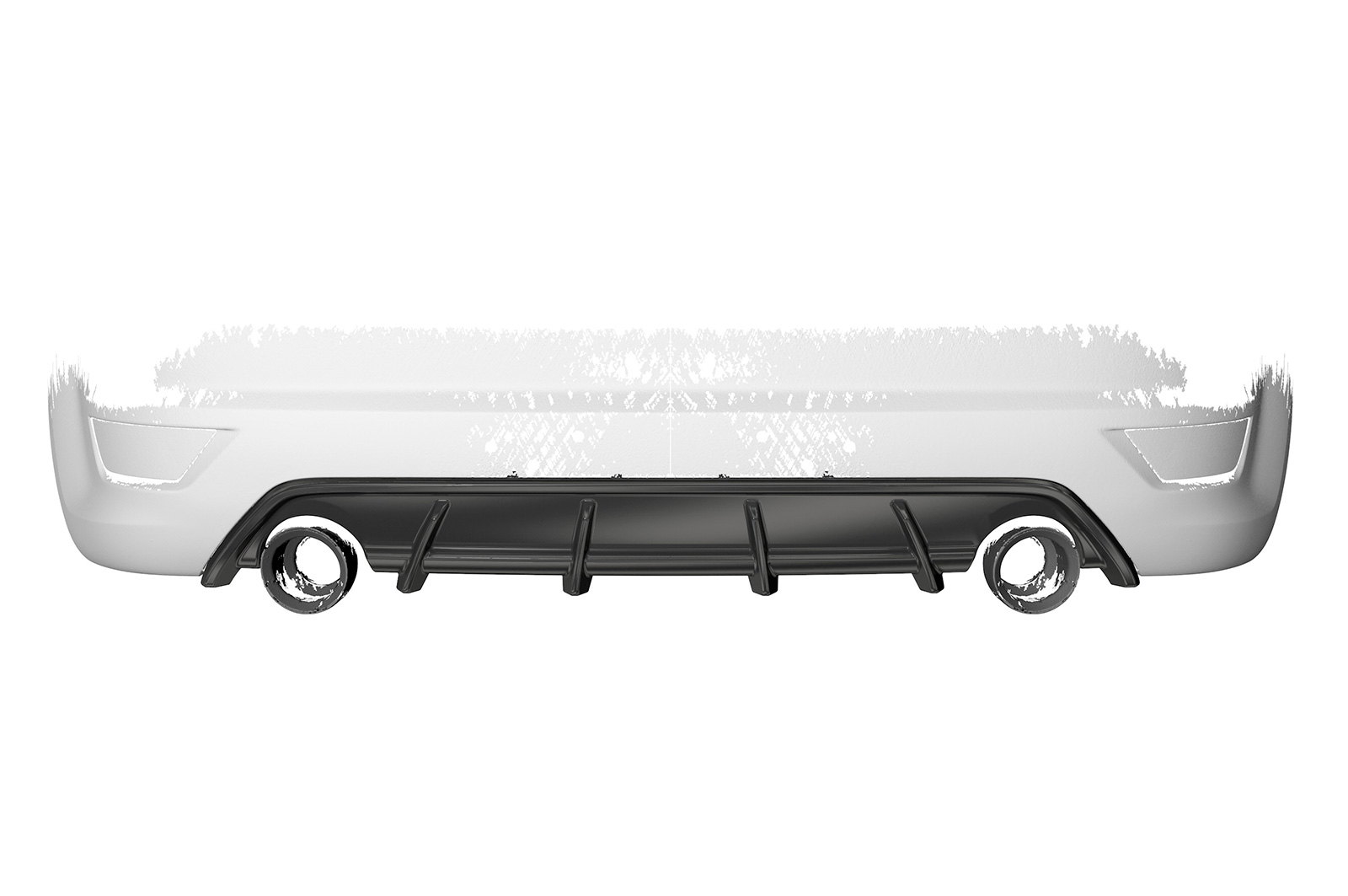 Achter aanzet Ford Focus ST MK2 CSR glans Zwart