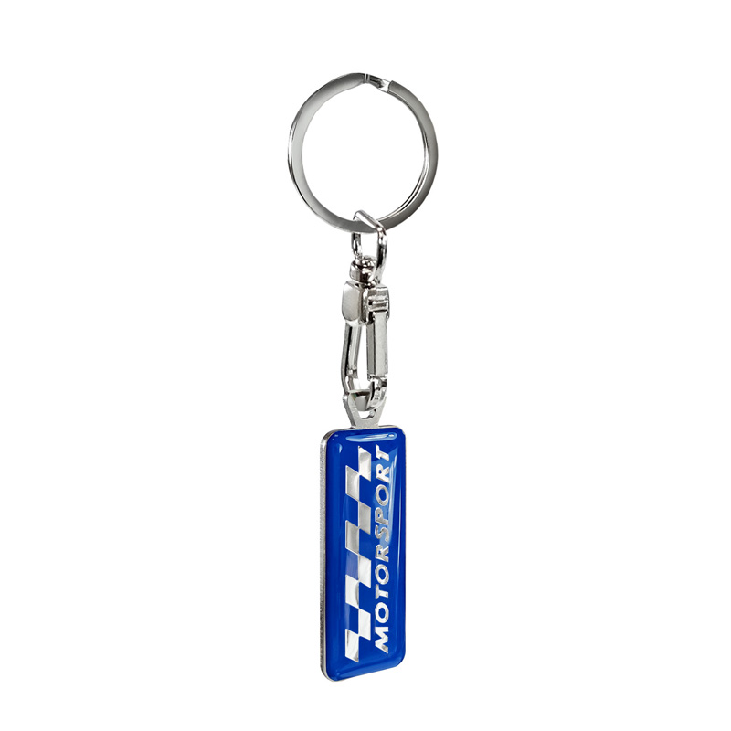 RVS sleutelhanger - 'Motorsport' Blauw