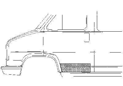 deurplaat, rechts Fiat Ducato, 1982-1994
