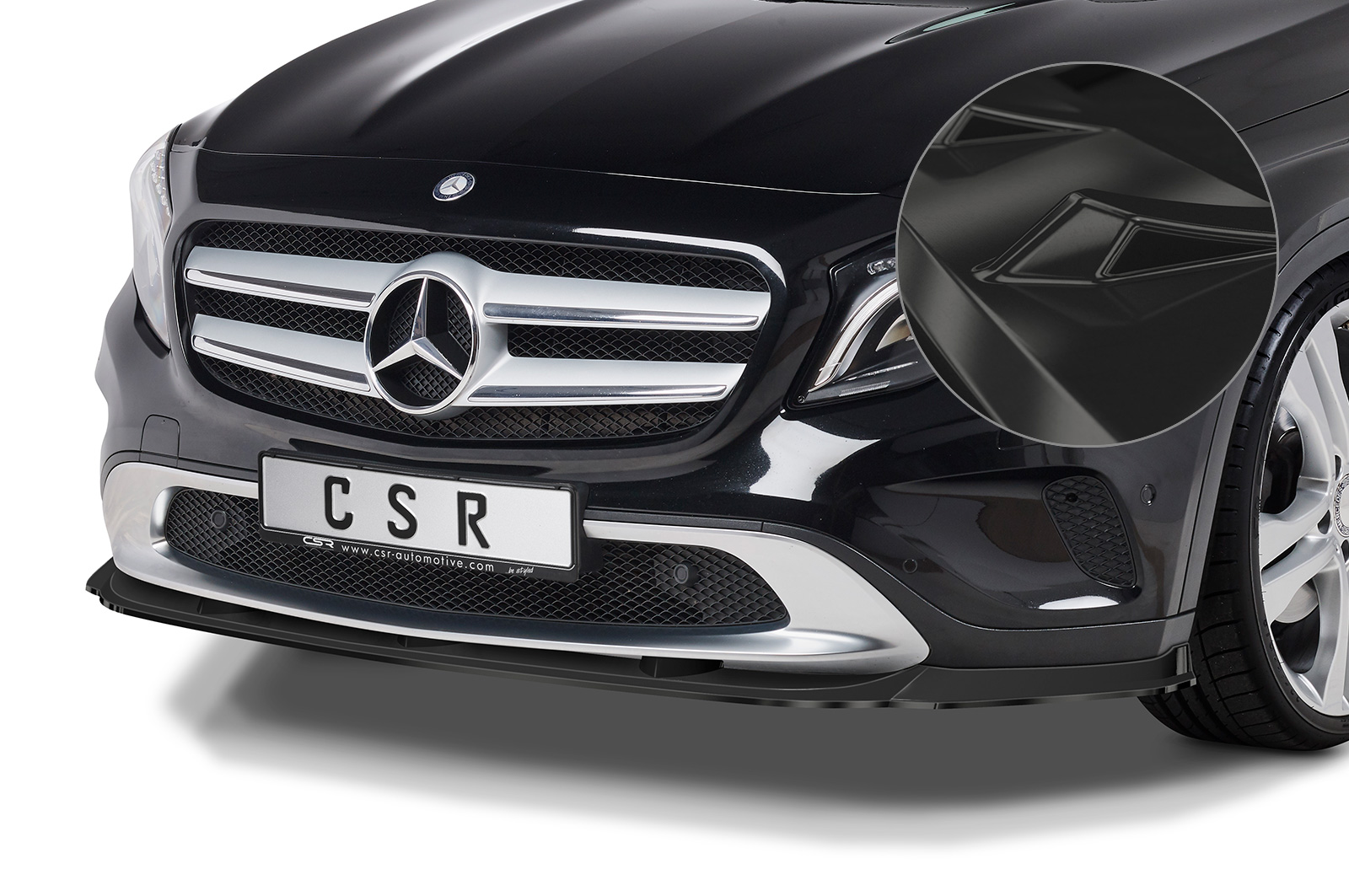 Voorspoiler Mercedes Benz GLA X156 CSR Glans Zwart