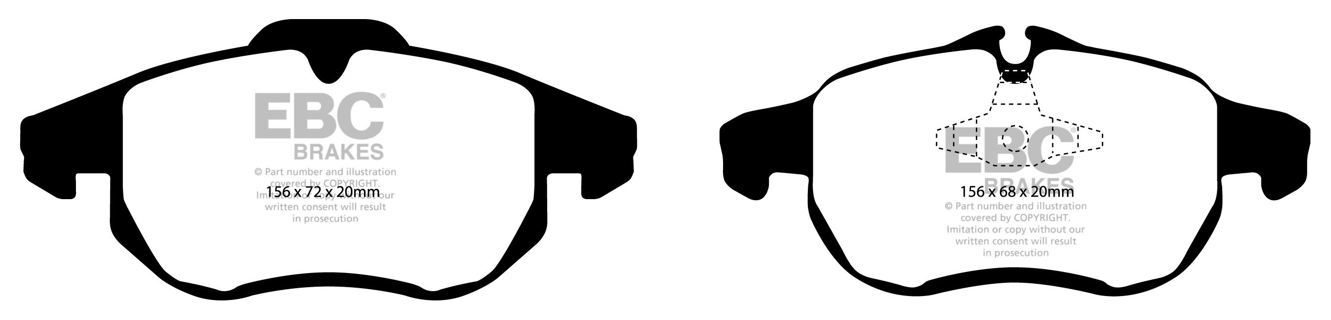 EBC Brakes OPEL Vectra C 2.0 D 2002-2004 Remblokken voorzijde