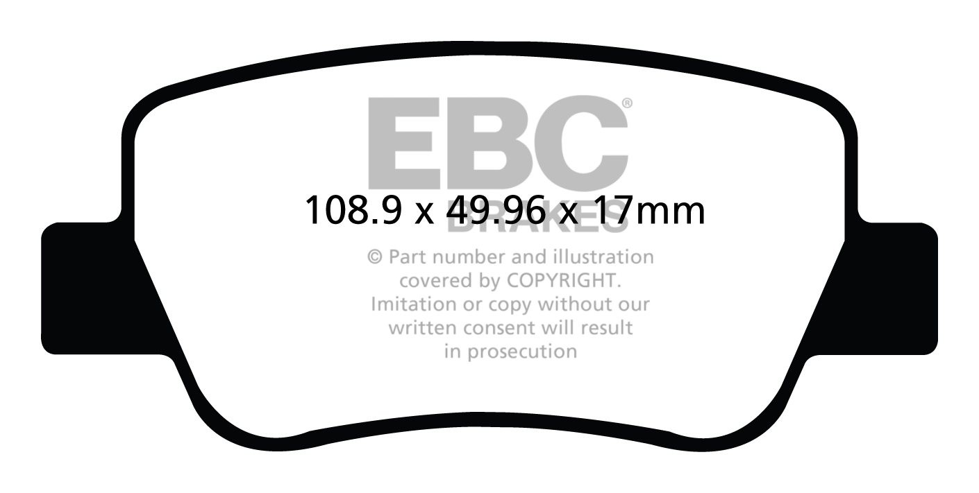 EBC Brakes TOYOTA Avensis 2.2 TD 2009-.. Remblokken achterzijde