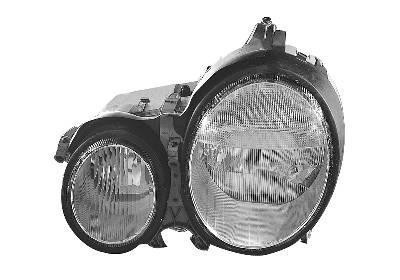 koplamp, H7+H7, pneum verstelb, links Mercedes E klasse, W210, 1