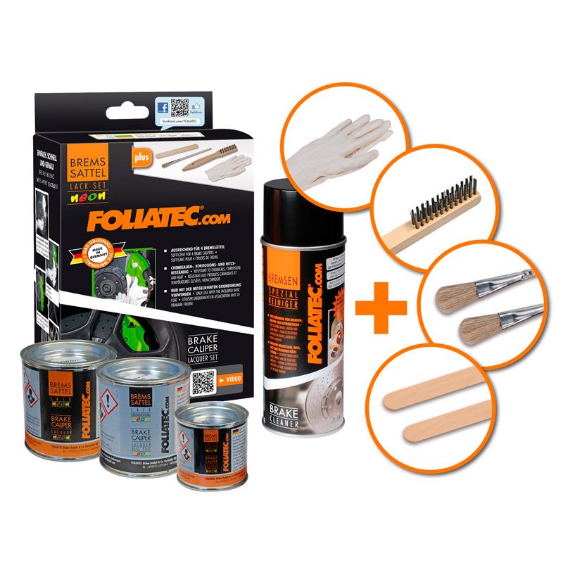 Foliatec Remklauwlakset - NEON groen - 4 Componenten