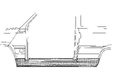 dorpel, links Fiat Panda, 1986-2003