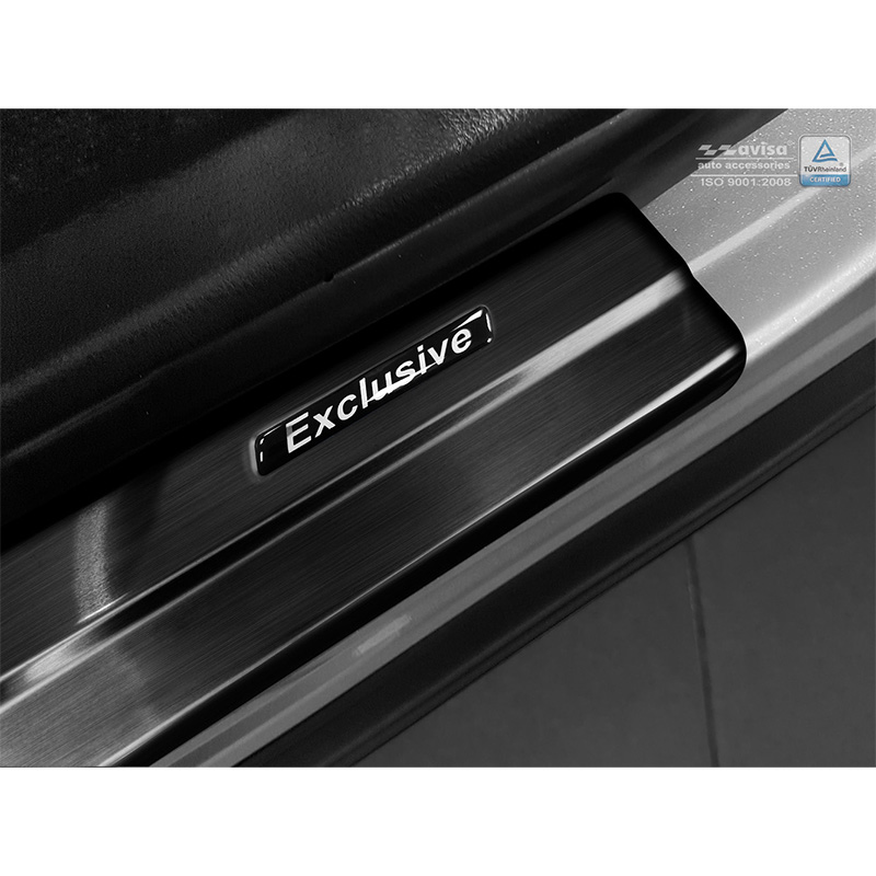 Zwart RVS Instaplijsten  Toyota C-HR 2016-2019 & FL 2019-2023 & RAV4 IV FL 2016-2018 & Lexus NX 2014-2021 - 'Exclusive' - 4-delig