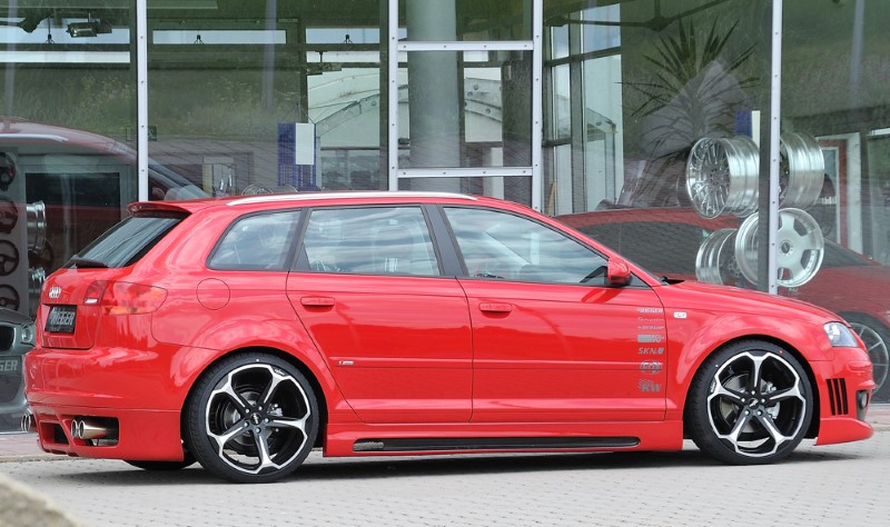 Achterbumper Diffusor Audi A3 8P Sportback Rieger