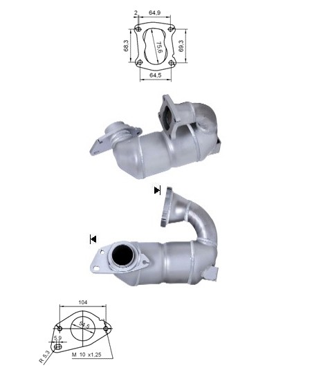 Renault CLIO 1.5TD DCI 1461 cc 63 Kw / 86 cv K9K 766 Magnaflow C