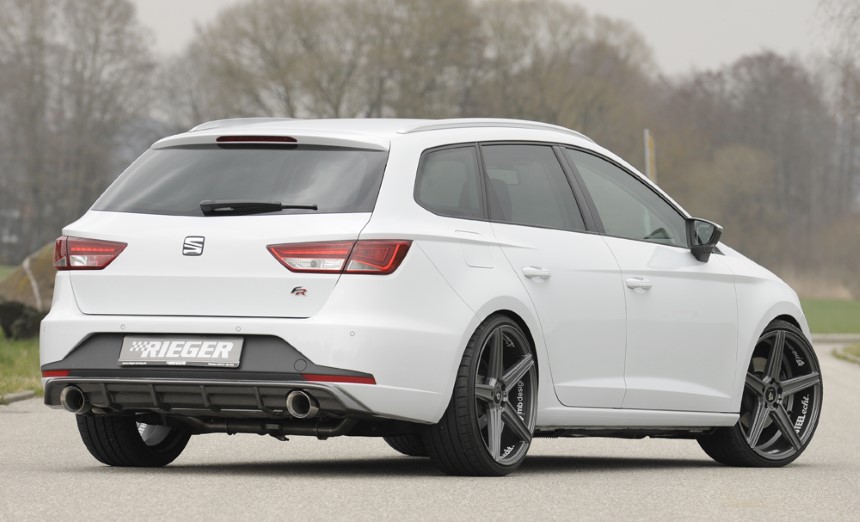 Diffuser Seat Leon F5 FR 5 dr. (ST) Rieger sportuitlaat links + rechts carbon-look