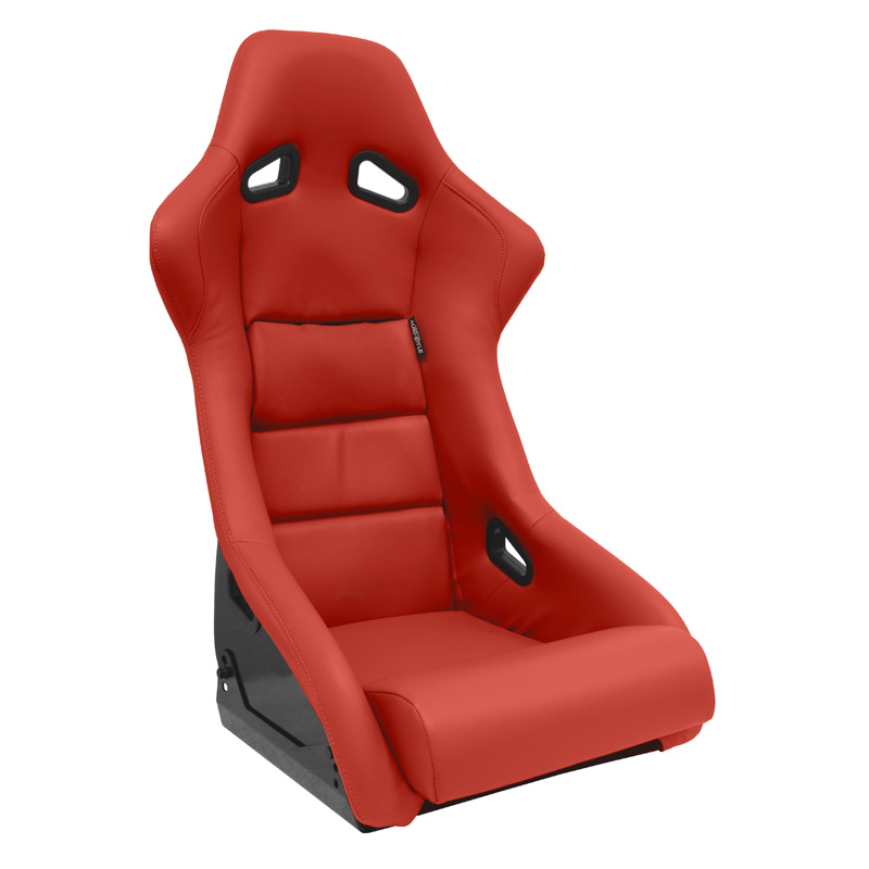 Sportstoel 'BS1' - Rood Kunstleder - Vaste polyester rugleuning - incl. sledes