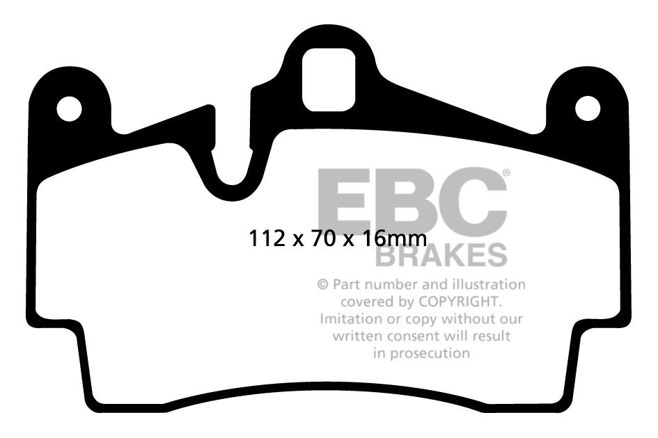EBC Brakes AUDI Q7  4.2 2006-2010 Remblokken achterzijde yellows