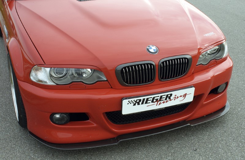 Spoilerzwaard Carbon Look voor voorbumper BMW e46 M3-Look Rieger