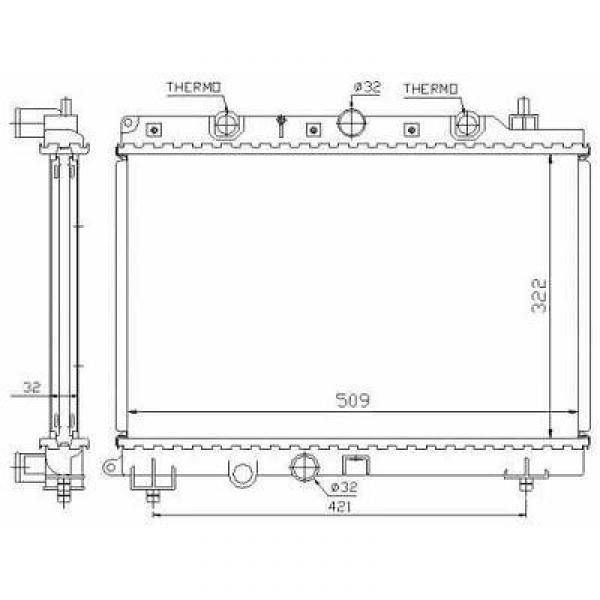 Radiator ROVER 400 95-00 2.0 TD AC+