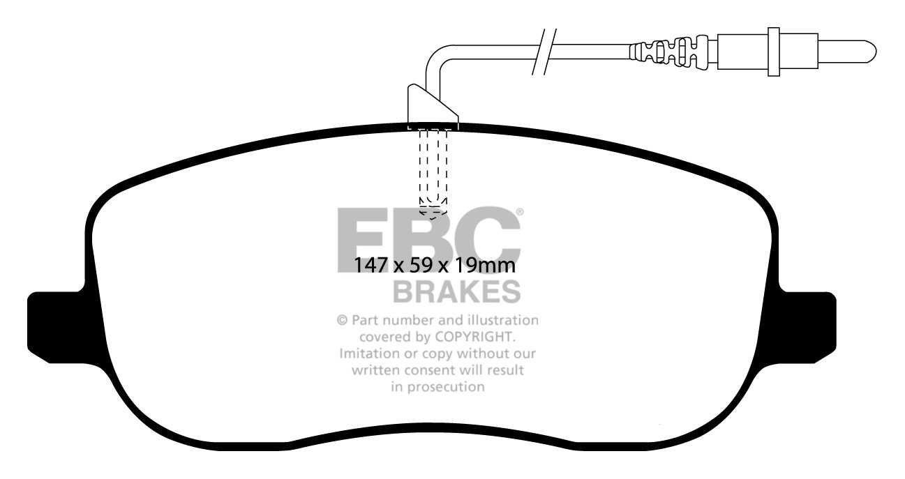 EBC Brakes CITROEN C8 2.2 TD 2003-2006 Remblokken voorzijde