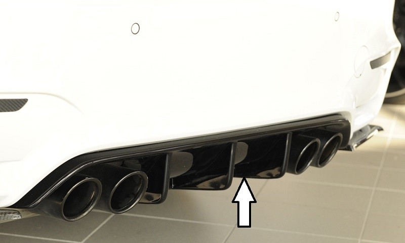 Achterbumper Diffusor Glossy Black Rieger BMW M3/M4 F80/F82 2014-