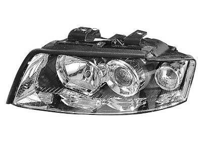 koplamp, H7+D1S, elektr verstelb, rechts Audi A4, 2000-2004
