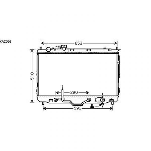 Radiator KIA CARENS 02-06 430x670 1.8I-16V +/-AC