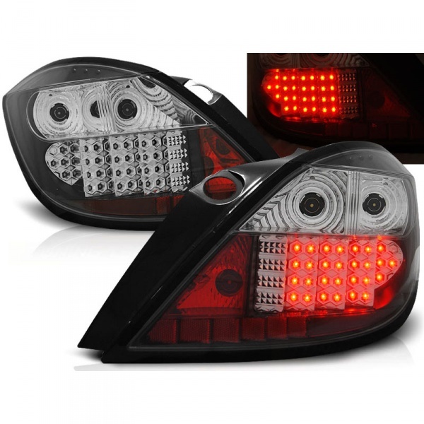 Achterlichten Opel Astra H LED zwart 5 Deurs