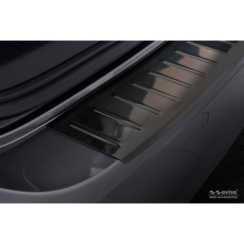 Zwart RVS Achterbumperprotector  Volkswagen Golf VII Variant 2012-2017 'Ribs'