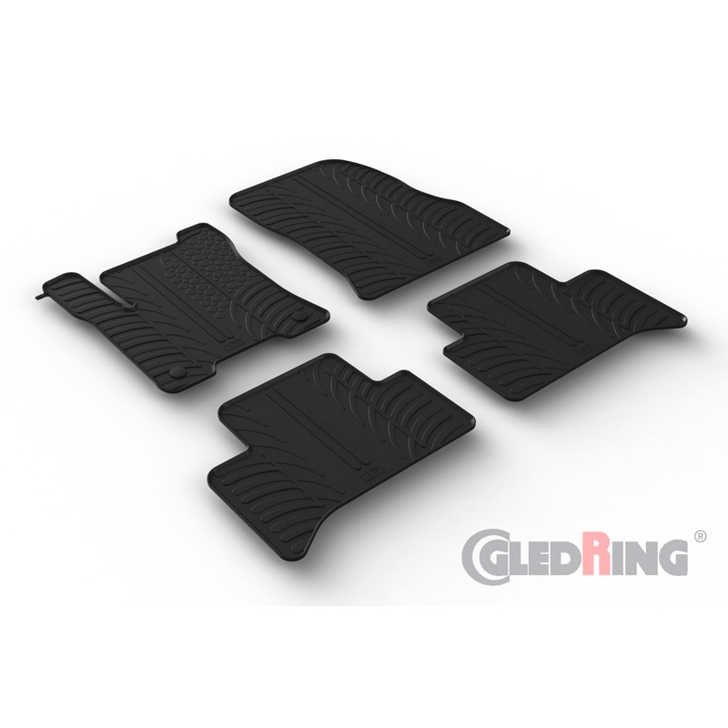 Rubbermatten  Mercedes EQA (H243) 2021- (T profiel 4-delig + montageclips)