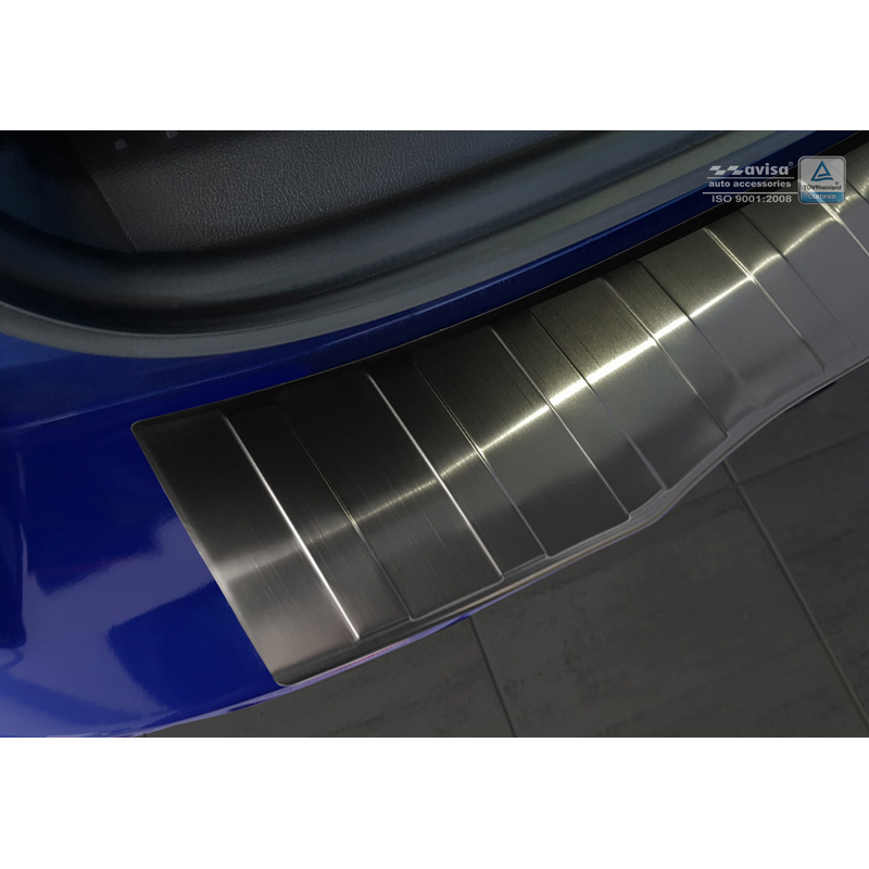 Zwart RVS Achterbumperprotector  Ford Tourneo Courier/Transit Courier 2014- 'Ribs'