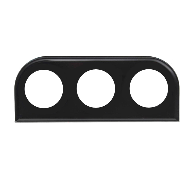 Simoni Racing DIN paneel metaal voor 3x52 mm instrumenten zwart
