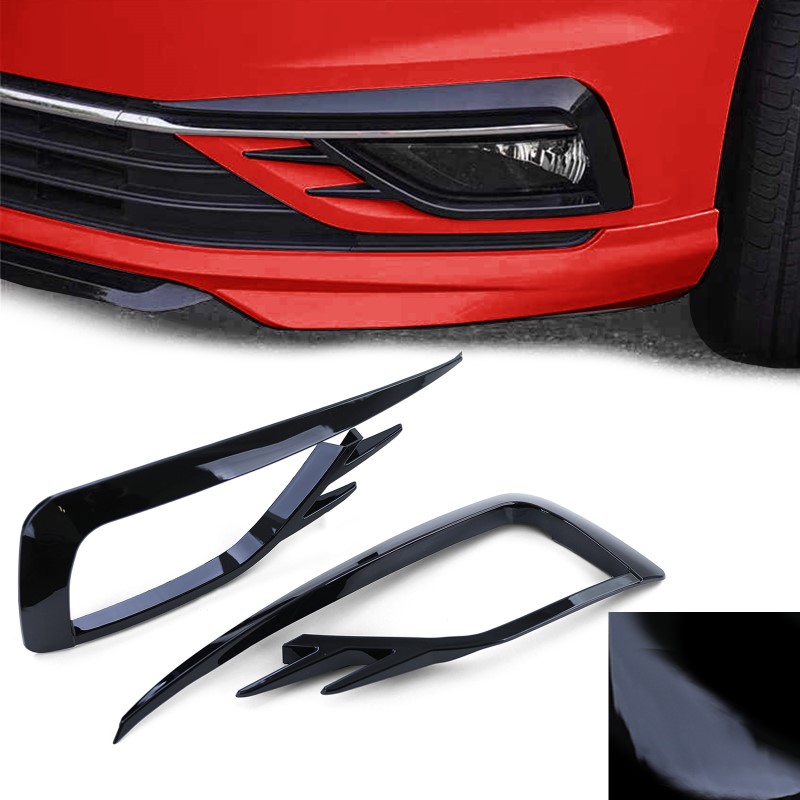 Grill-covers VW Golf VII 17-20, GTI-Look glans zwart