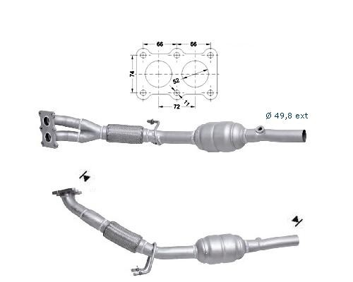 VW CADDY 1.6i 8V 1595 cc 75 Kw / 102 cv BSE / BSF Magnaflow CAT
