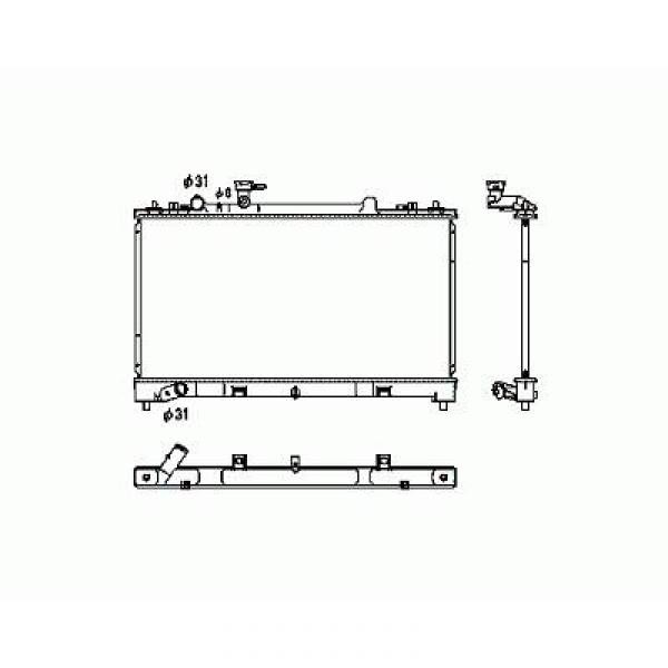 Radiator Mazda 6 07->> 375x728x16 2.5I 16V +/-AC