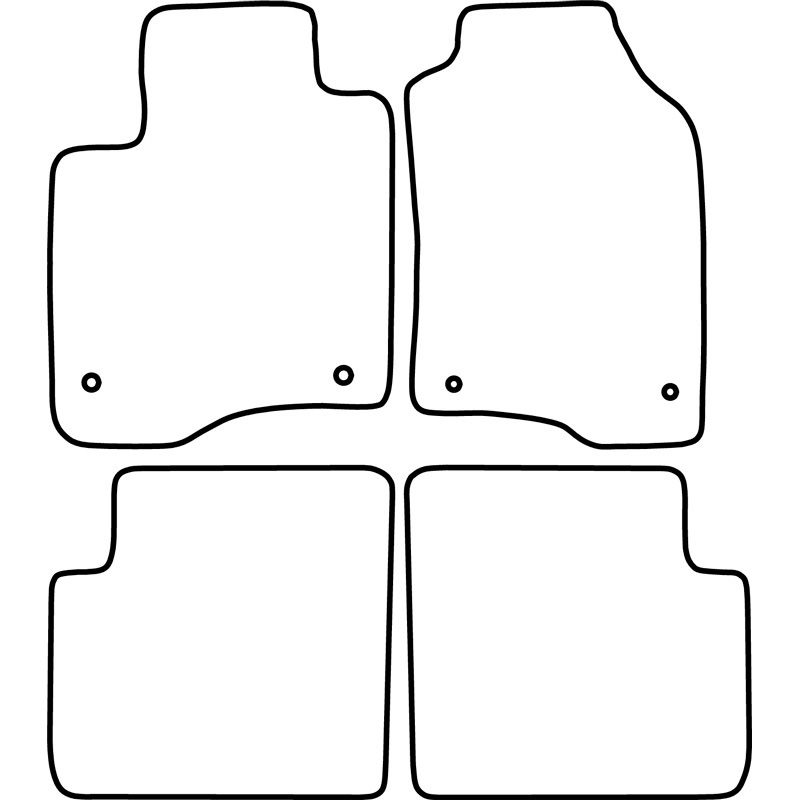 Automatten Velours  Fiat Panda 2015-