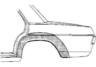 spatbordrand, rechts Mercedes W114/W115, 1968-1975
