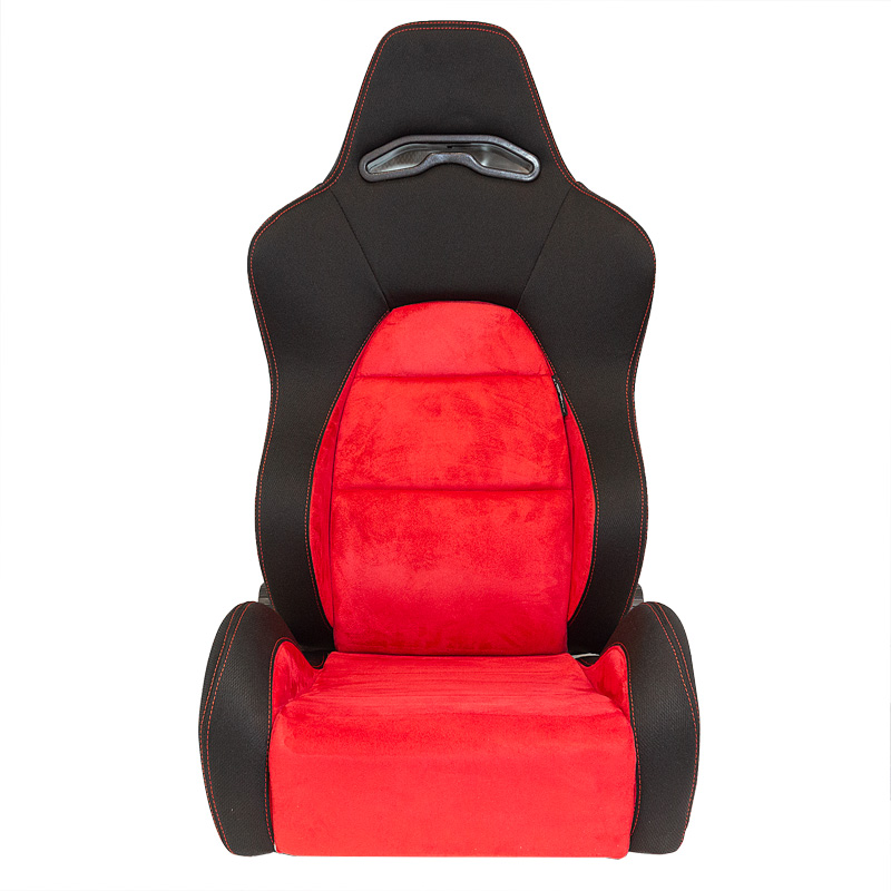 Sportstoel 'Eco Soft' - Zwart/Rood - Dubbelzijdig verstelbare rugleuning - incl. sledes