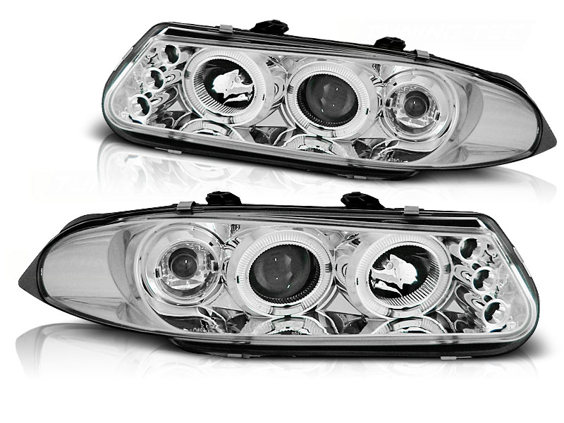 Koplampen Rover 200 Angel Eyes chroom