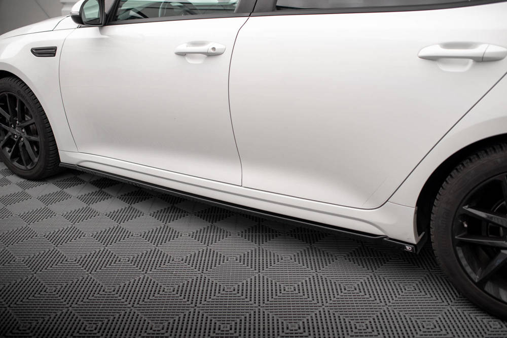 Zijskirts Kia Optima Facelift 2018 - 2020 Maxton Glans Zwart